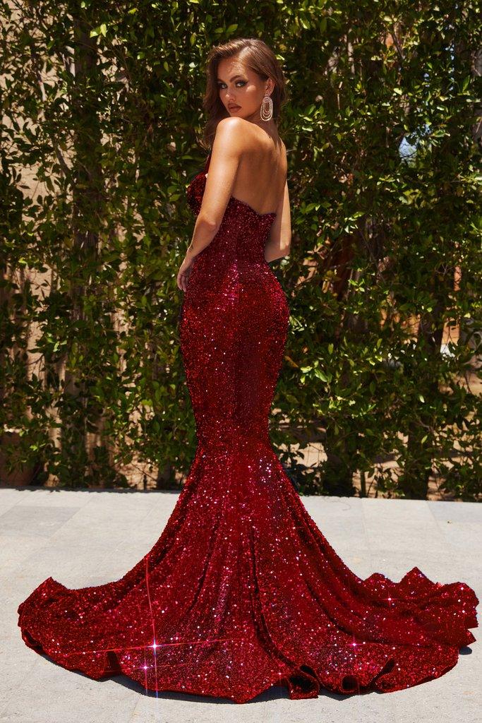 Long Strapless Prom Dress - Image 2