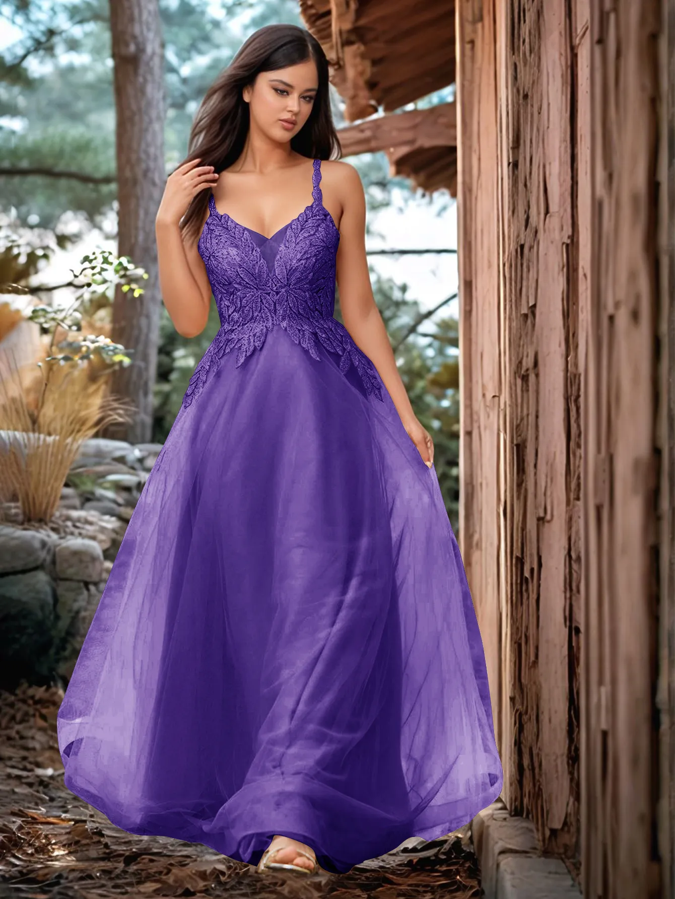 Pretty Hot Fix Sparkly Crystal Embroidery Prom Dress - Image 13