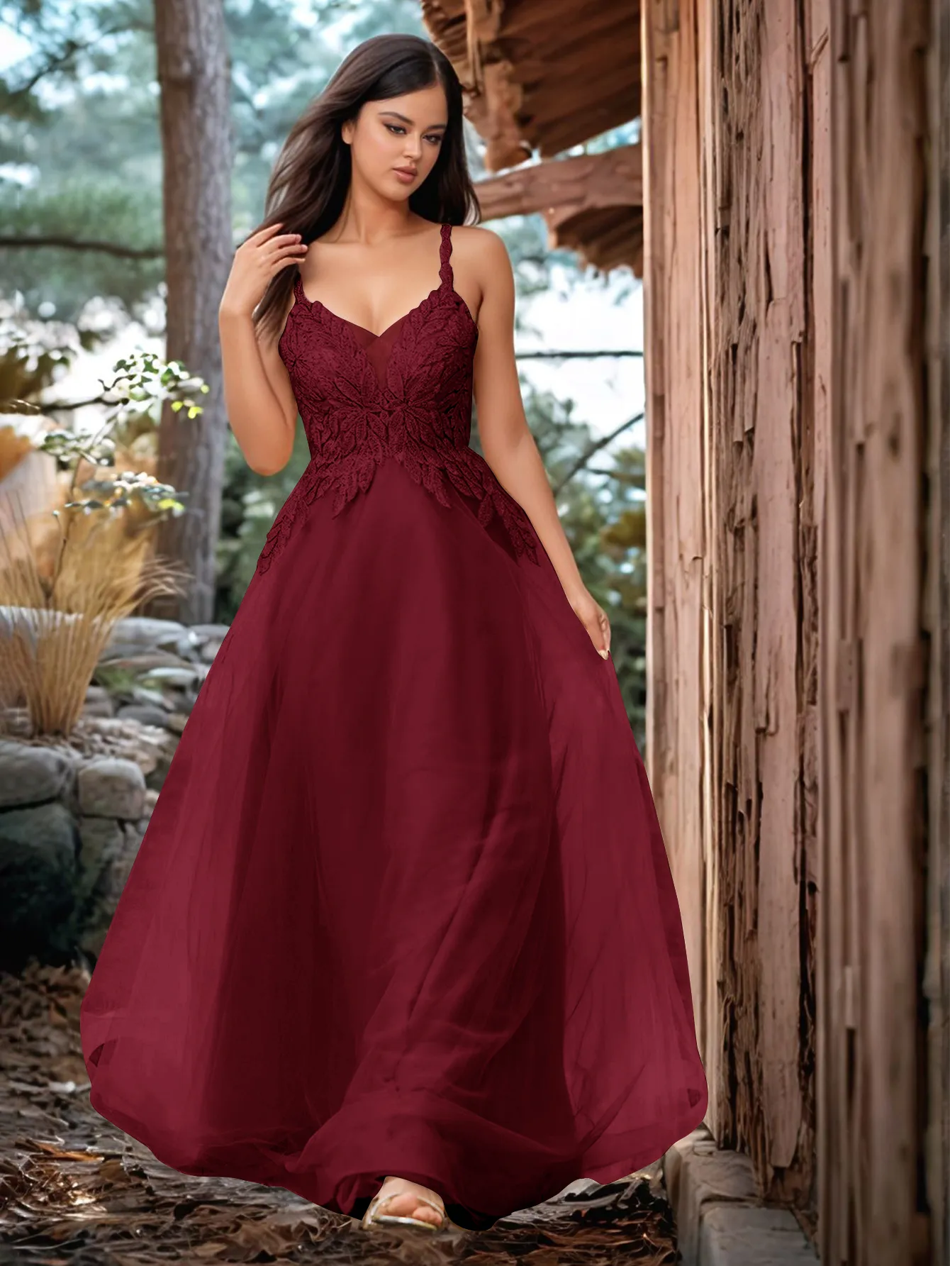 Pretty Hot Fix Sparkly Crystal Embroidery Prom Dress - Image 15