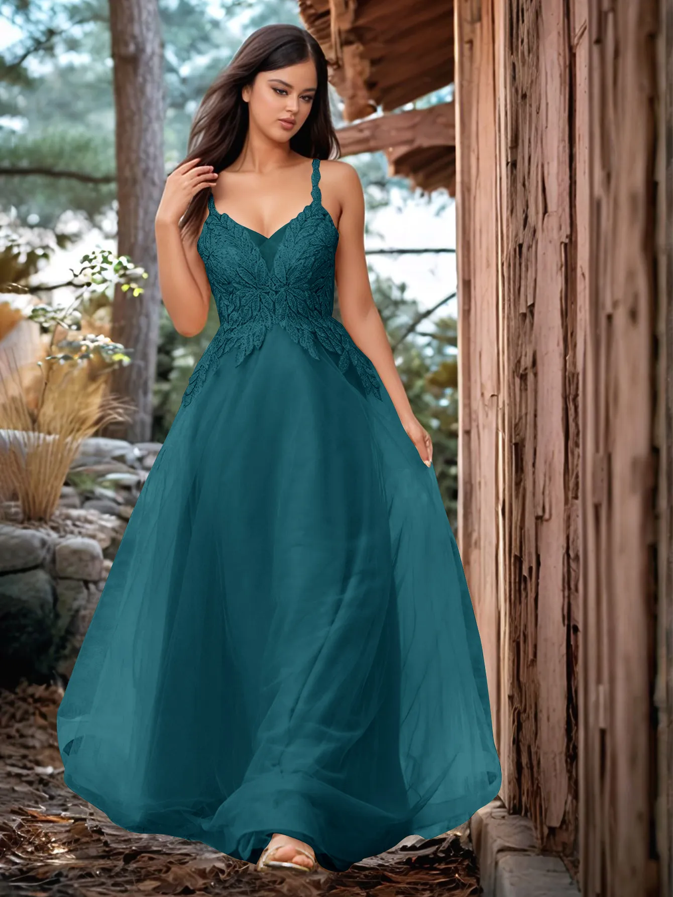 Pretty Hot Fix Sparkly Crystal Embroidery Prom Dress - Image 17