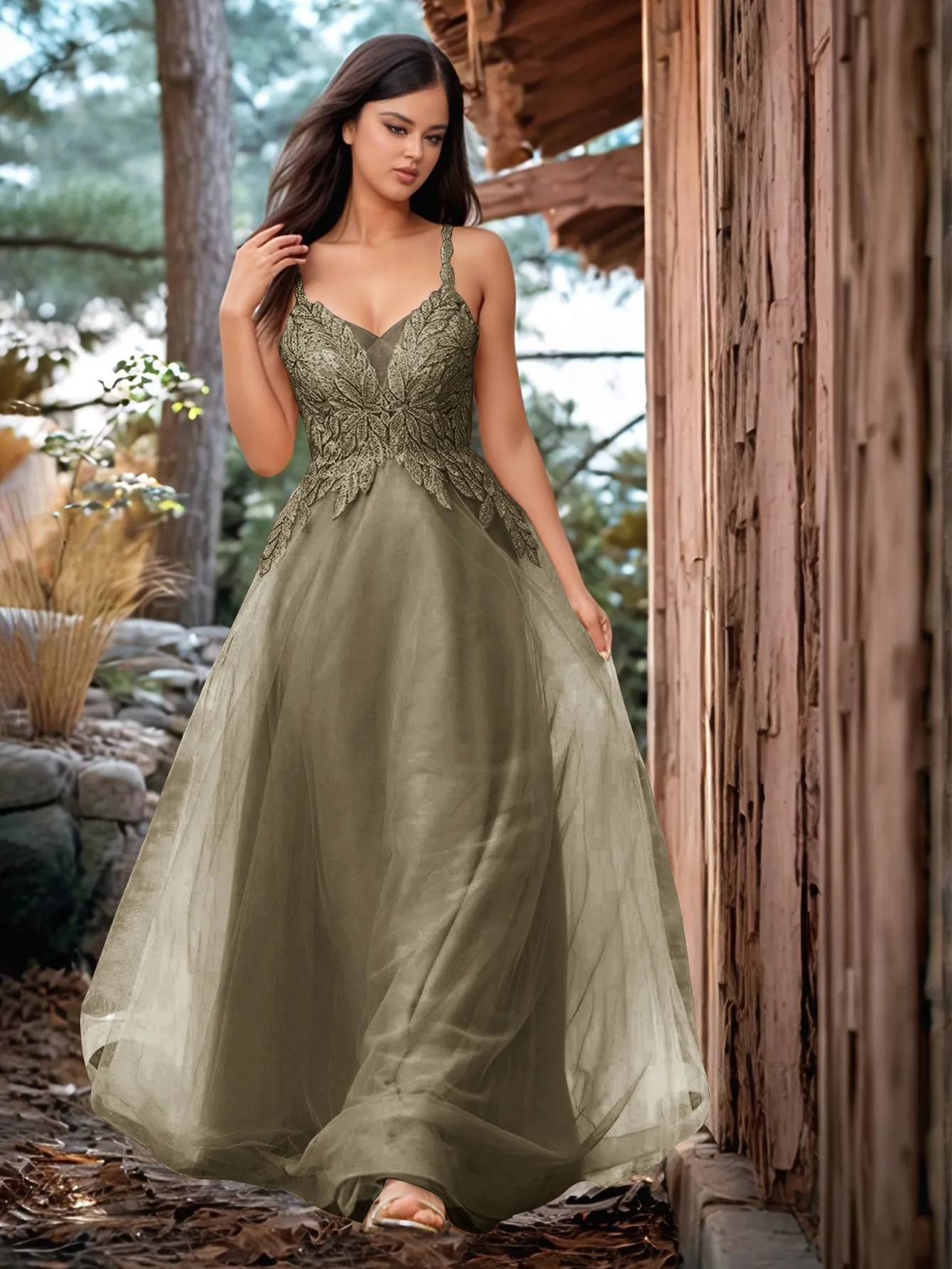 Pretty Hot Fix Sparkly Crystal Embroidery Prom Dress - Image 25