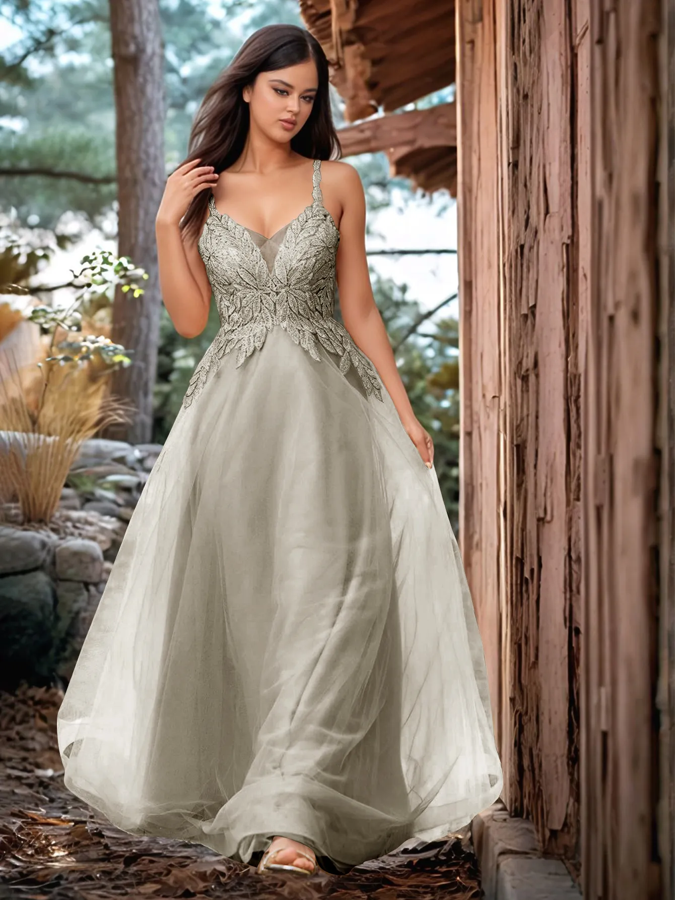 Pretty Hot Fix Sparkly Crystal Embroidery Prom Dress - Image 31