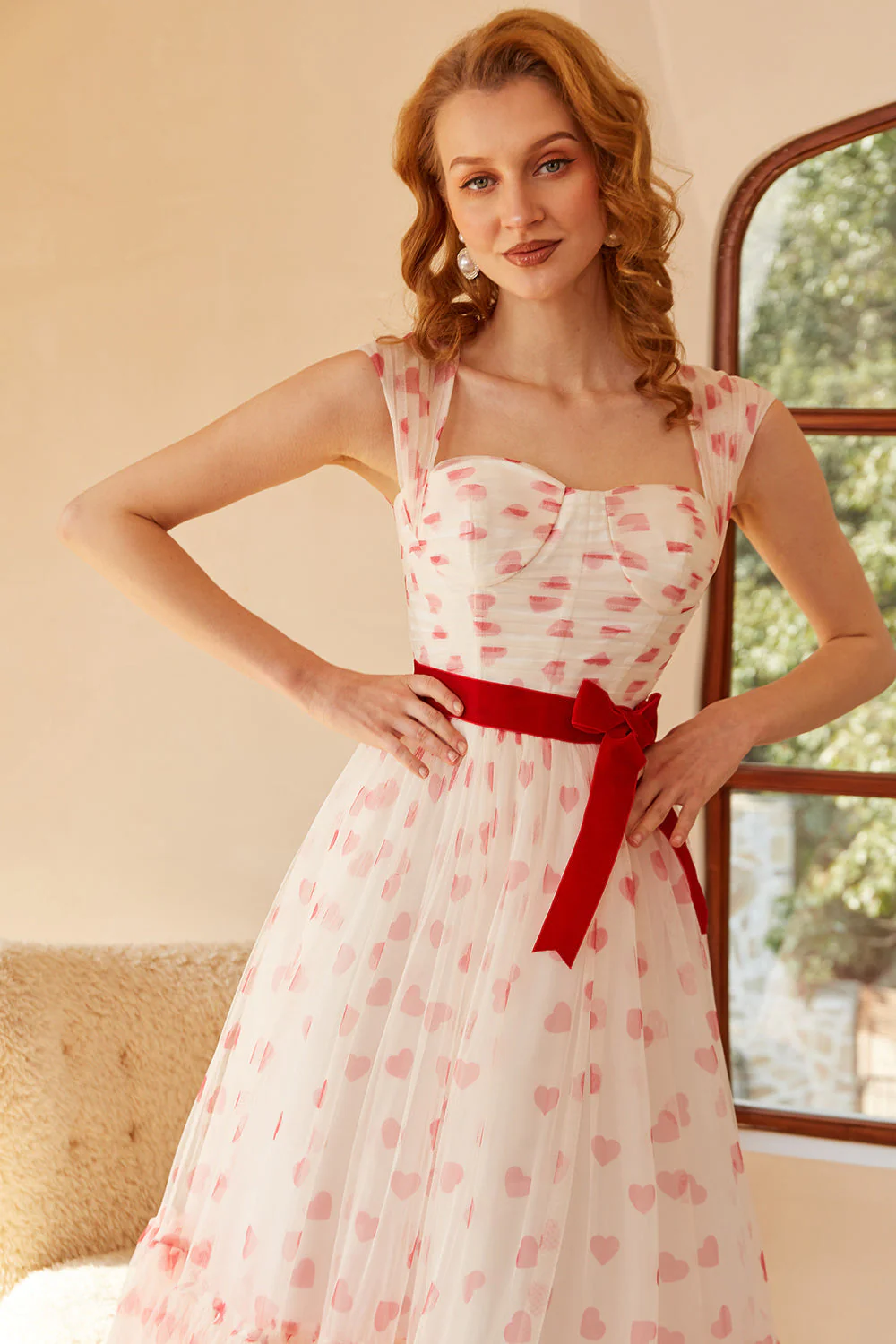 Princess A Line Sweetheart Long Prom Dress with Bowknot - Image 6