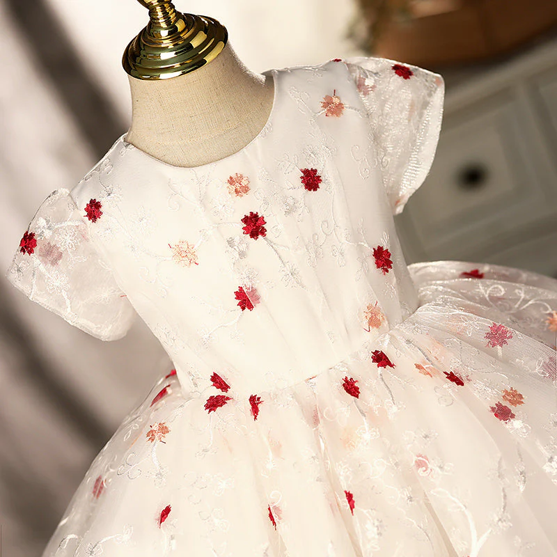 First Communion Dress Baby Girl Retro Elegant Cute Formal Princess Dresses Toddler Prom Dress - Image 2