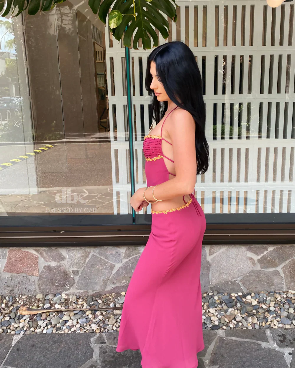 Sexy Halter Backless Ruched Beading Ankle-Length Prom Dress - Image 3