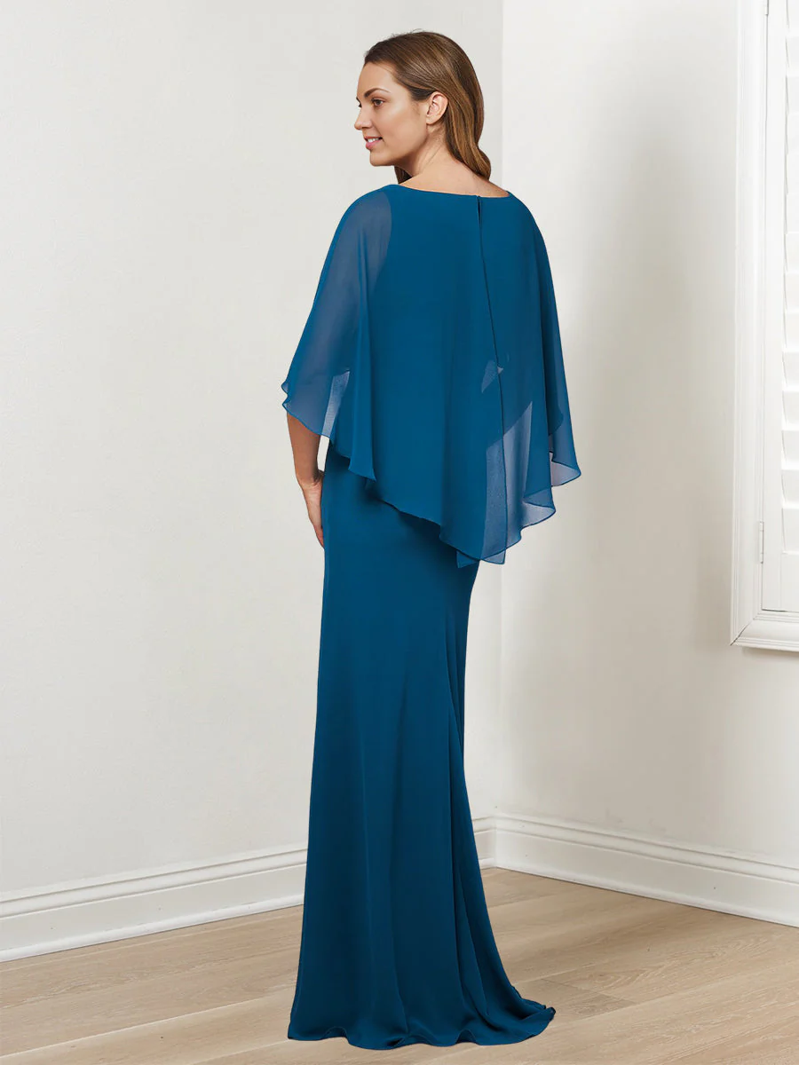 Sheath/Column Mother of the Bride Dresses with Beading - Image 3
