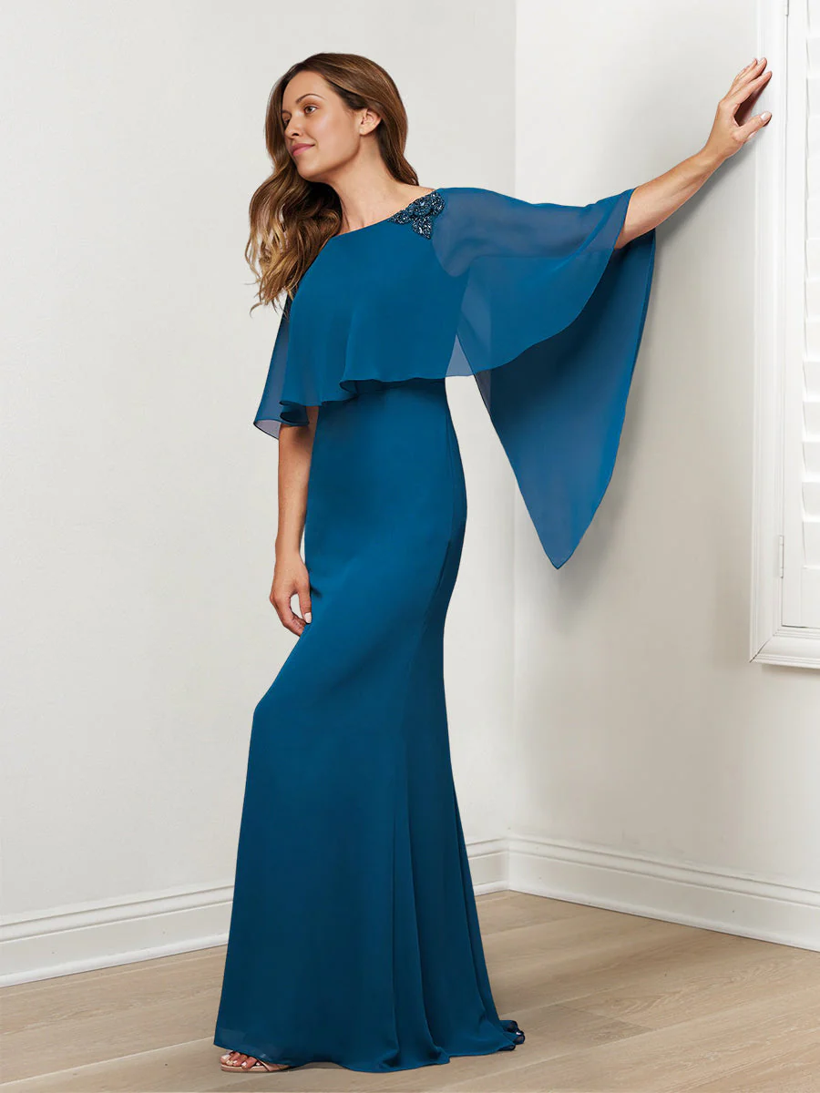 Sheath/Column Mother of the Bride Dresses with Beading - Image 5