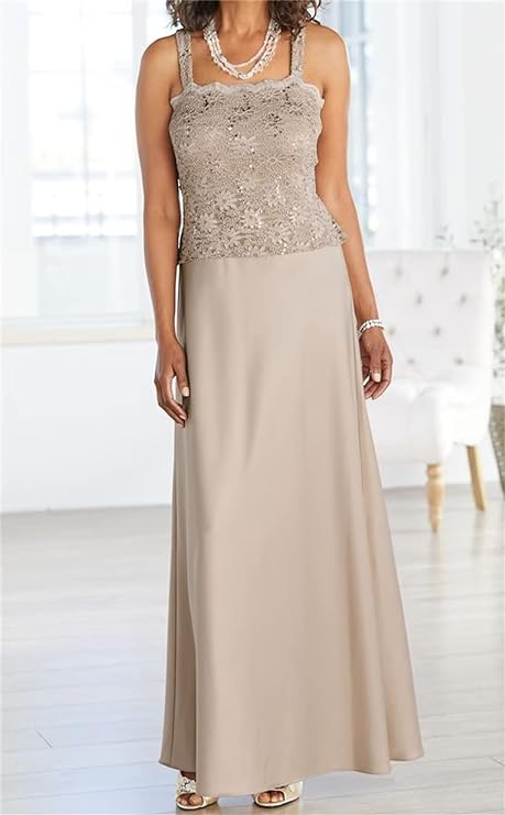 Sheath/Column Spaghetti Straps Floor-Length Mother of the Bride Dresses - Image 2