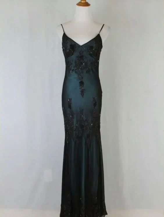 Sparkly Mermaid Sleeveless Spaghetti Straps Long Prom Dress - Image 2