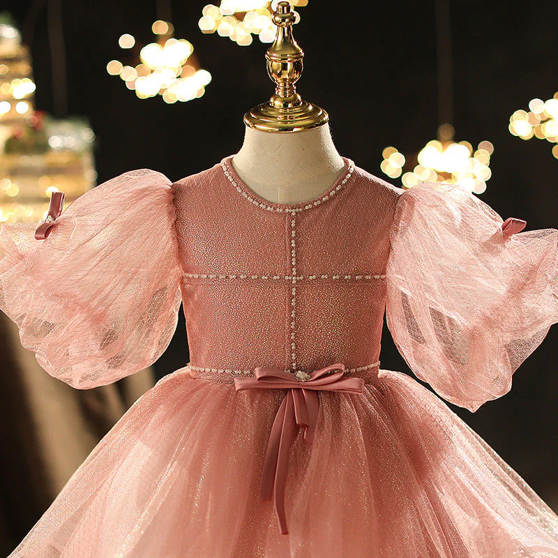 Toddler First Communion Dress Baby Girl Birthday Party Dress Flowers Puffy Pageant Dress - Image 4