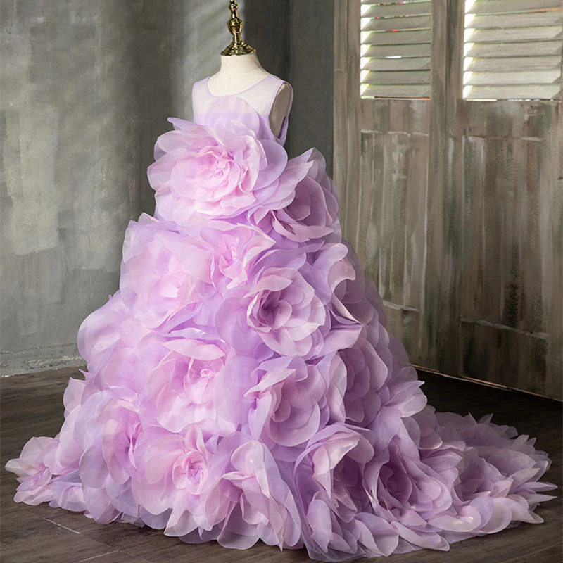 Girl Communion Dress Summer Pageant Flower Girl Dress Wedding Ball Gown Princess Dress - Image 2