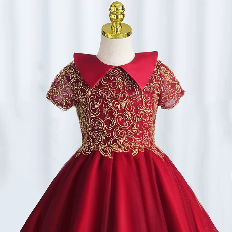 Sweet Baby Girl Birthday Party Dress Toddler First Communion Dress - Image 5