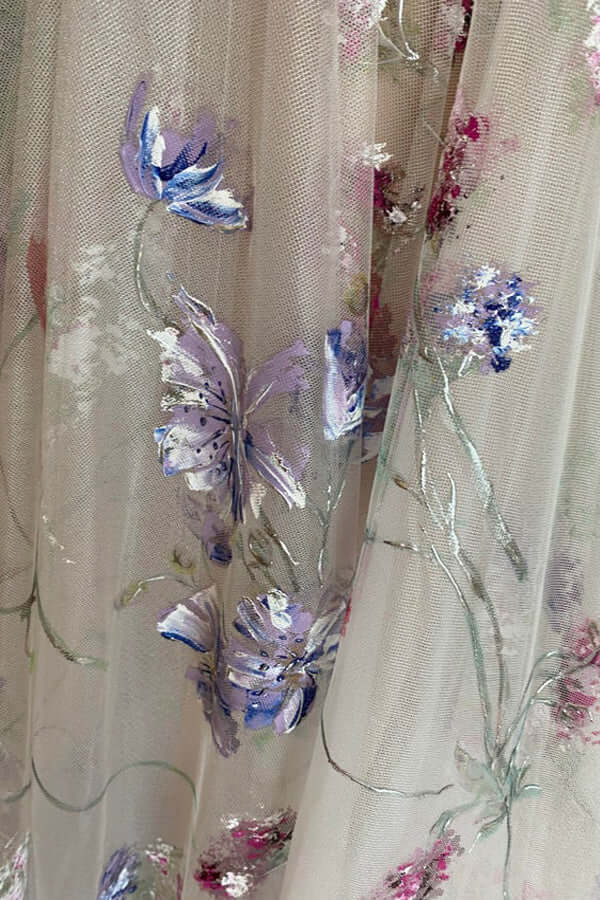 Tulle Lace A-line Colorful Sweetheart Appliqued Prom Dresses, Evening Dress, MP675 - Image 3