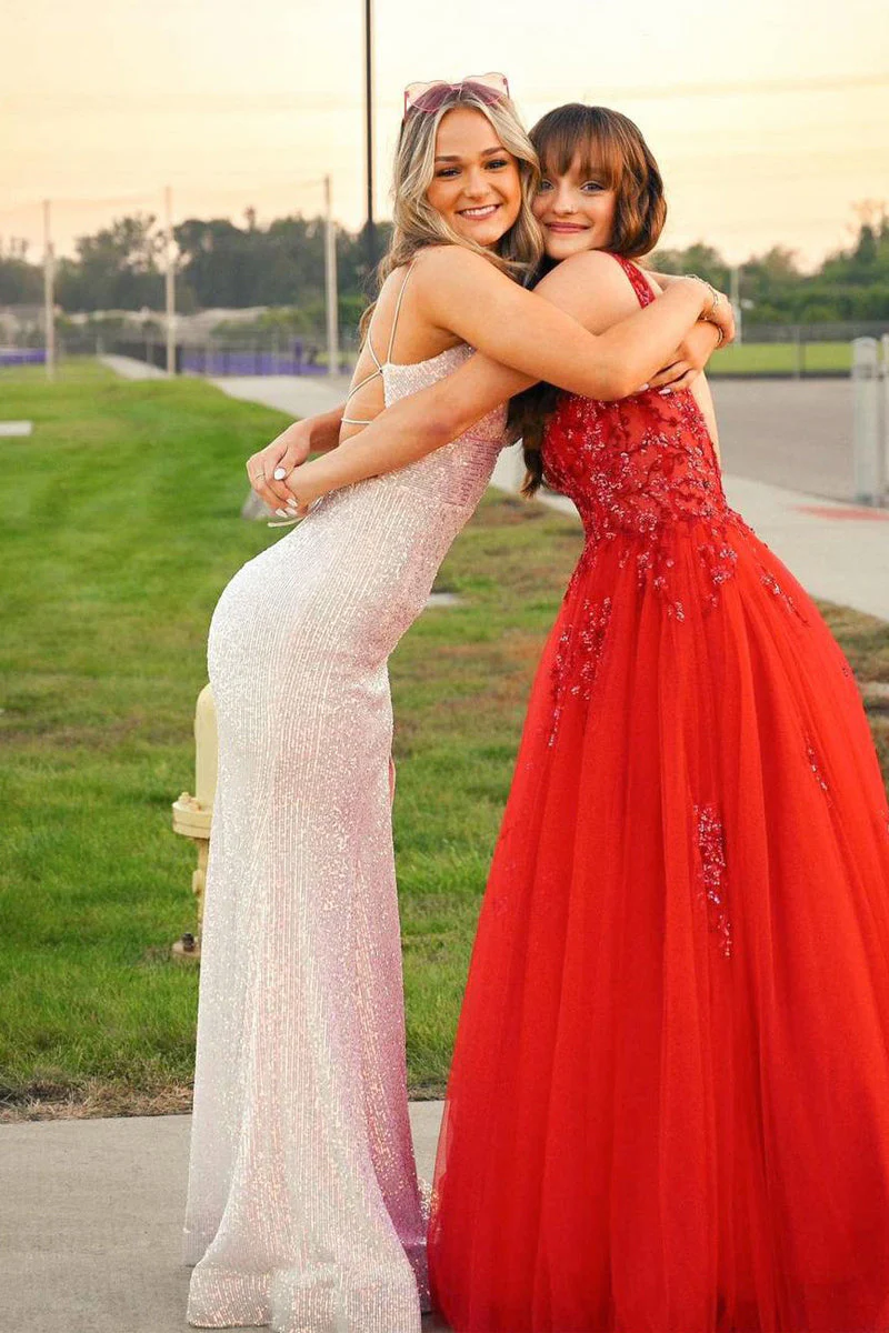 Sequin Sparkly Mermaid Prom Dress - Image 3